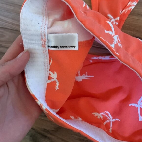 Women's American Apparel Palm Tree Print Coral Racerback Pullover Sports Bra S - Picture 5 of 8